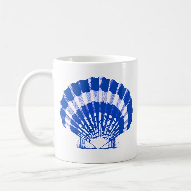 Koboltblått och vitt kaffemugg (Vänster)