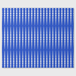 Koboltblått och vitt prickigt inslagspapper presentpapper