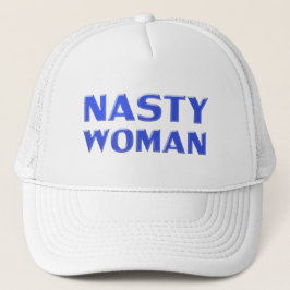 Koboltblått "otäck kvinna" keps