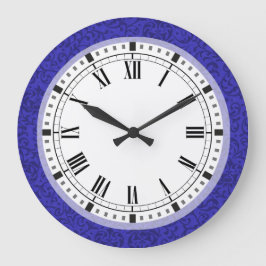 KoboltblåttTudor trädgårds- blom- damast Stor Klocka