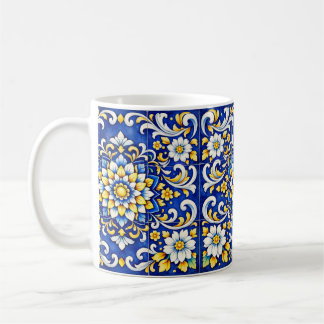 Koboltblom Azulejo-mugg Kaffemugg