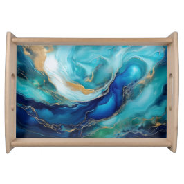 Koboltharmoni: A Teal och Grönt Oceanen Frukostbricka