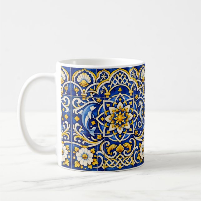 Koboltvalv Azulejo-mugg Kaffemugg (Vänster)