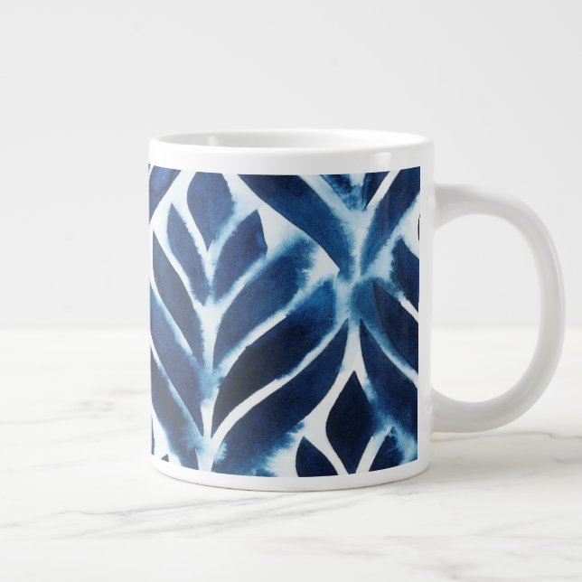 Koboltvattenfärgplattor IV Jumbo Mugg (Höger)