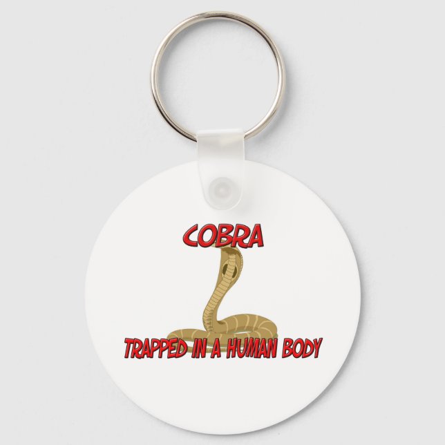 Kobra fångad i en människokropp nyckelring (Framsida)