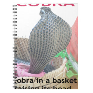 Kobra i Basket Art Print Anteckningsbok Med Spiral