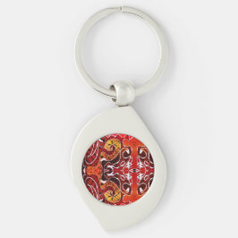 Kobra Swirl Silverfärgad Nyckelring