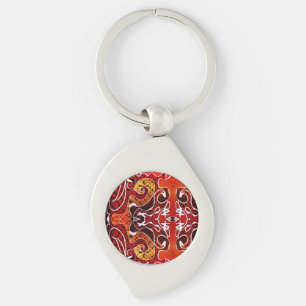 Kobra Swirl Silverfärgad Nyckelring