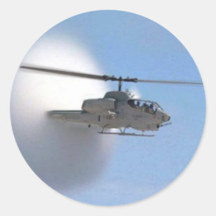 kobrahelikopter runt klistermärke