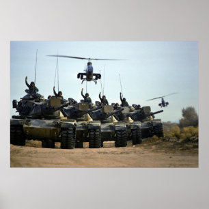 Kobror AH-1 och M60 Pattons Poster