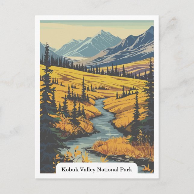 Kobuk Valley National Park i Alaska, USA Vykort (Framsida)