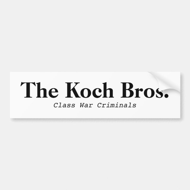 Koch Bros. Klassificera krigbildekalet Bildekal (Framsidan)