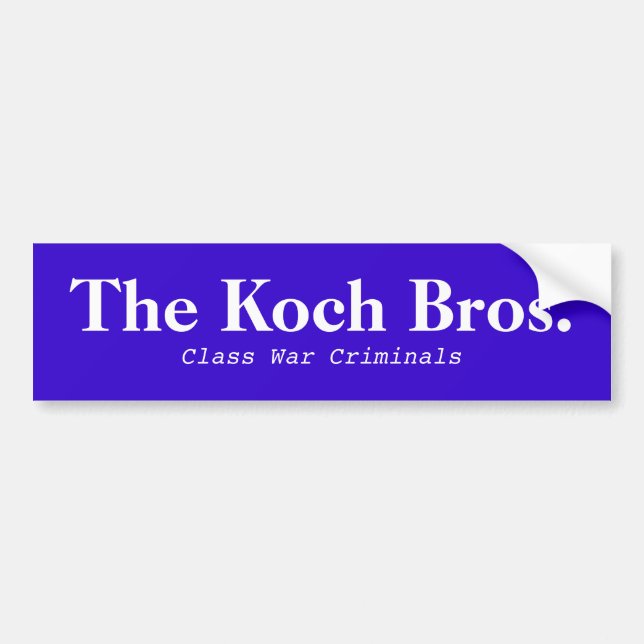 Koch Bros. Klassificera krigblåttbildekalet Bildekal (Framsidan)
