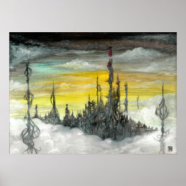 Koch City Oil on Gesso Board av Toby Mikle Poster