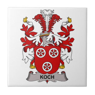 Koch familjvapensköld kakelplatta