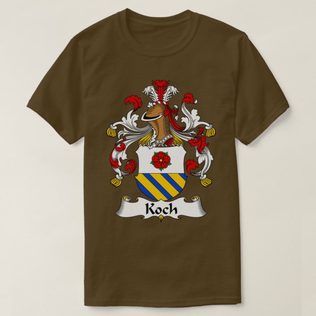 Koch Jackar Arm Family Crest T Shirt (Design framsida)