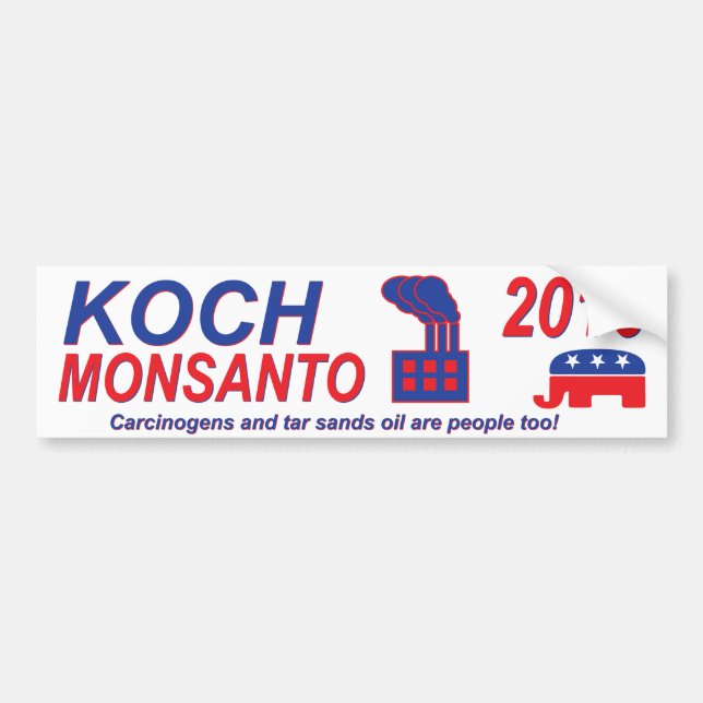 Koch Monsanto för presidenten 2016 Bildekal (Framsidan)