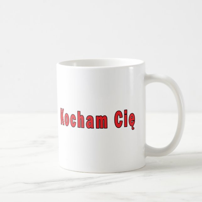 Kocham Cie - I Kärlek You Kaffemugg (Höger)