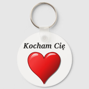 Kocham Cię - Jag kärlek dig på polska Nyckelring