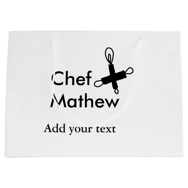 Kochefskok add namn text män kök bageri  (Framsidan)