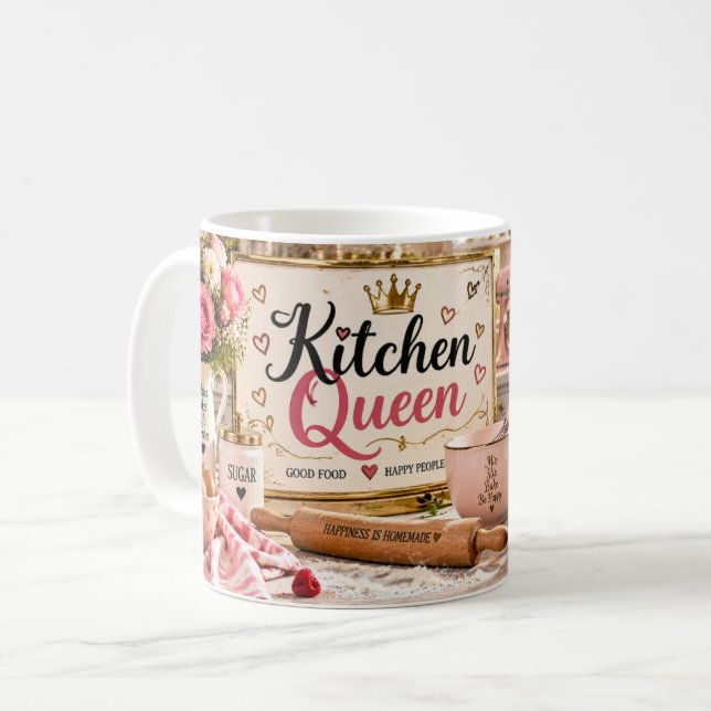 Köchekön Pink Bakmugg Kaffemugg (Framsida vänster)