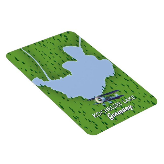 Kochelsee sjö, Tyskland karta  Magnet (Högersidan)