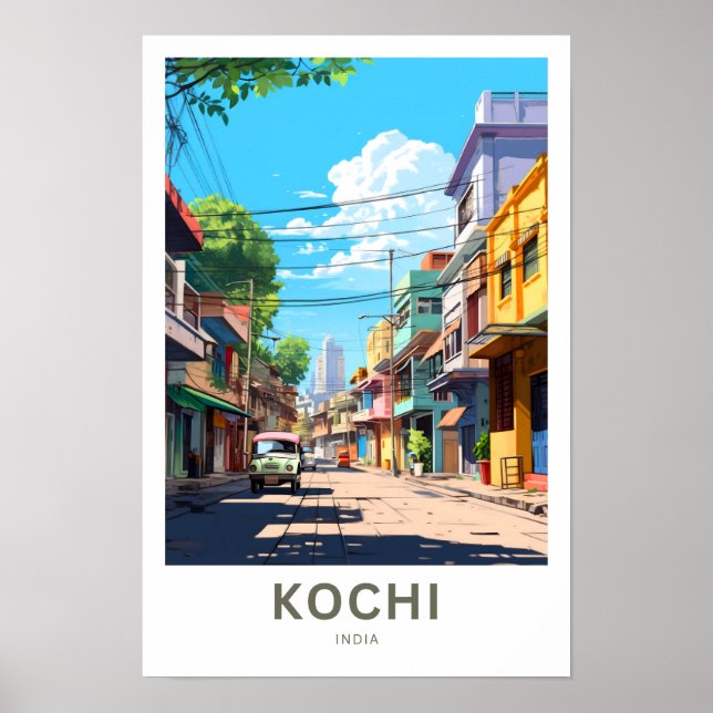 Kochi India Travel Print Poster (Framsidan)