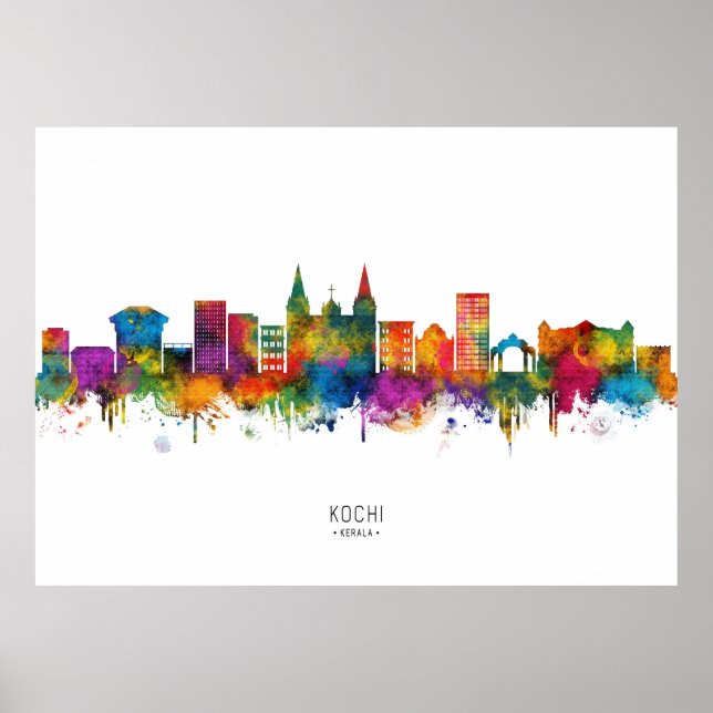 Kochi Indien Skyline Poster (Framsidan)