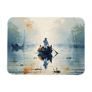 Kochi Kerala Indien Dimma Morgon Magnet