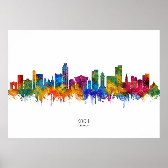 Kochi Kerala Skyline Poster (Framsidan)