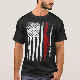 Kock Amerikansk Flagga Matlagning Patriotisk Kök G T Shirt