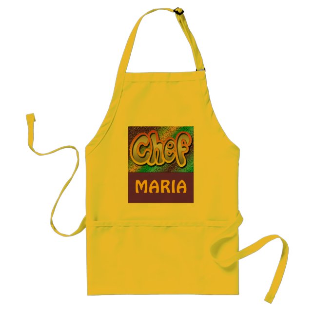 kock APRON (lägg till din egen namn) Förkläde (Framsidan)