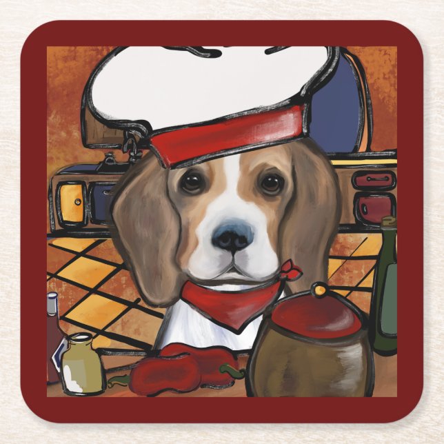KOCK BEAGLE   UNDERLÄGG PAPPER KVADRAT (Framsidan)