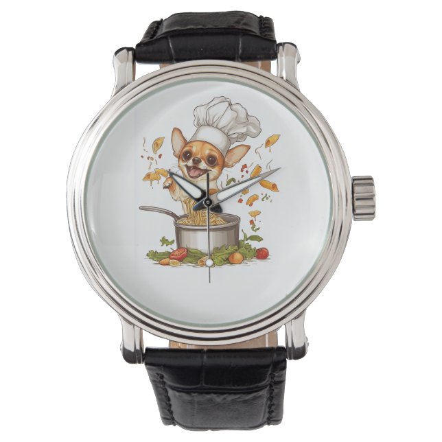 Kock Chihuahua � Kulinarihund Master Armbandsur (Framsida)