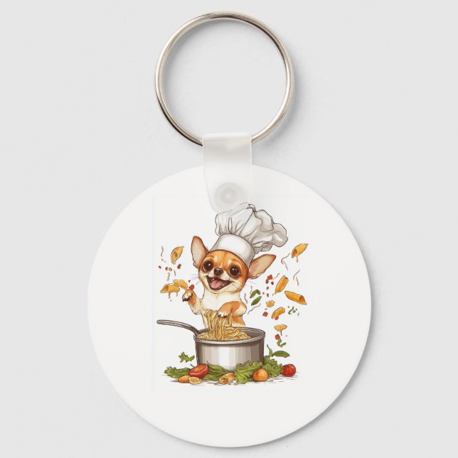 Kock Chihuahua � Kulinarihund Master Nyckelring (Framsida)