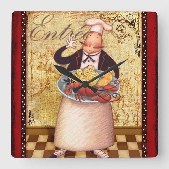 Kock Entrée Fyrkantig Klocka (Framsida)