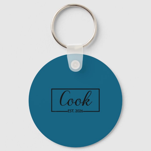 Kock Est 2026 Chef Matlagning Nyckelring (Framsida)
