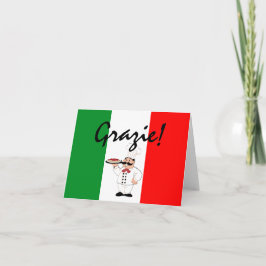 Kock för Grazie tackitalienare Tack Kort