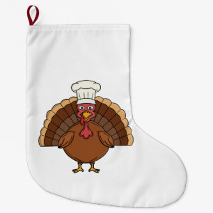Kock Kalkon Tecknad Film Thanksgiving Stor Julstrumpa