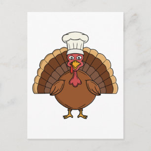 Kock Kalkon Tecknad Film Thanksgiving Vykort