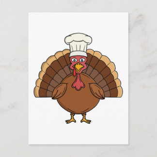 Kock Kalkon Tecknad Film Thanksgiving Vykort