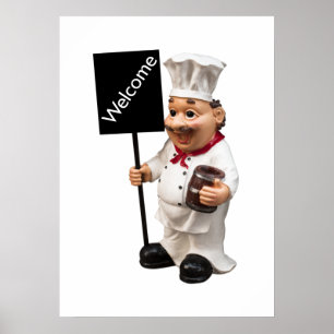 Kock kock - VÄLKOMMEN menykort Poster
