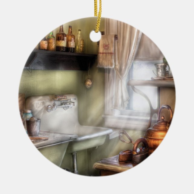 Kock - kök - Mommas kök Julgransprydnad Keramik (Framsidan)