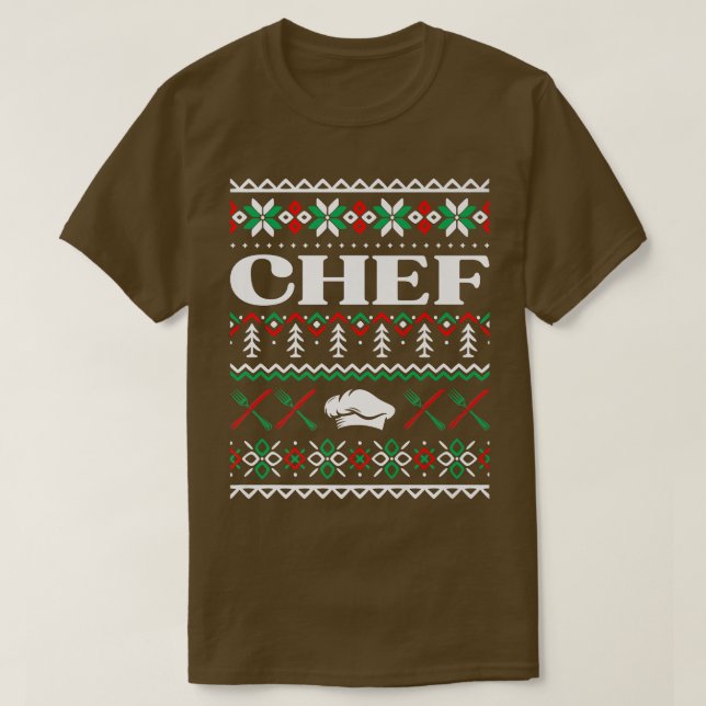 kock matlagning med ful christmas matlagning t shirt (Design framsida)
