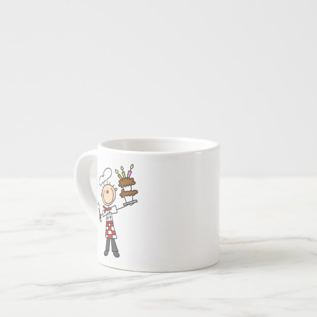 Kock med födelsedagstårta espressomugg (Framsida vänster)