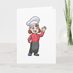 Kock med kokardräkt kort