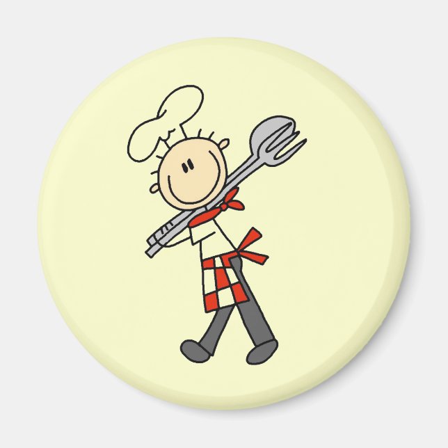 Kock med salladstång magnet (Framsidan)
