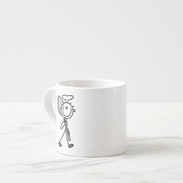 Kock med sked espressomugg (Framsida vänster)