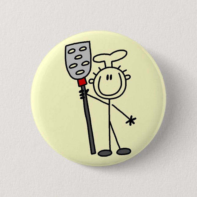 Kock med spatelTshirts och gåvor Knapp (Framsida)