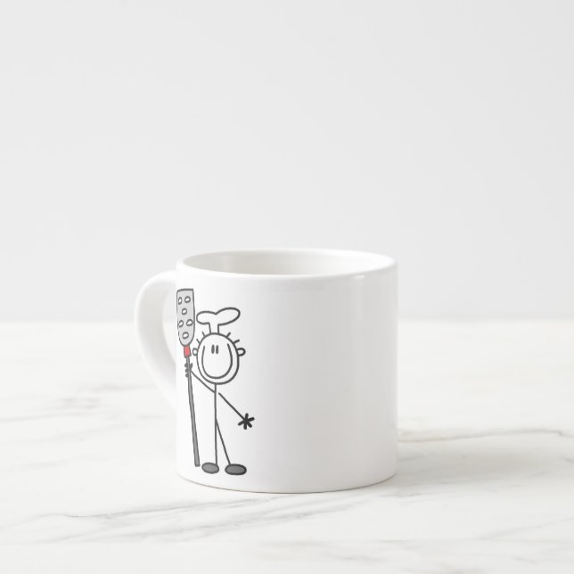 Kock med stekspade espressomugg (Framsida vänster)